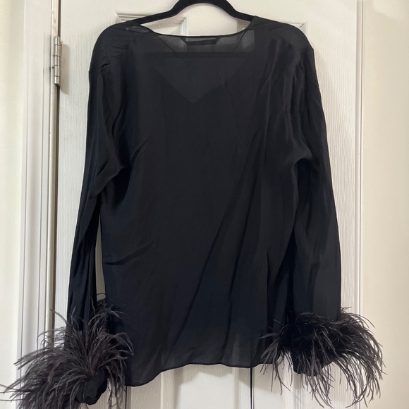 Zara Flowey Feather Blouse - Picture 3 of 5